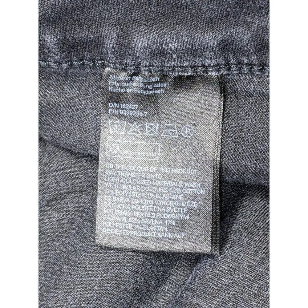 (3/$35) &Denim By‎ H&M Size 36 Skinny Ankle Regular Waist Black Denim Jeans